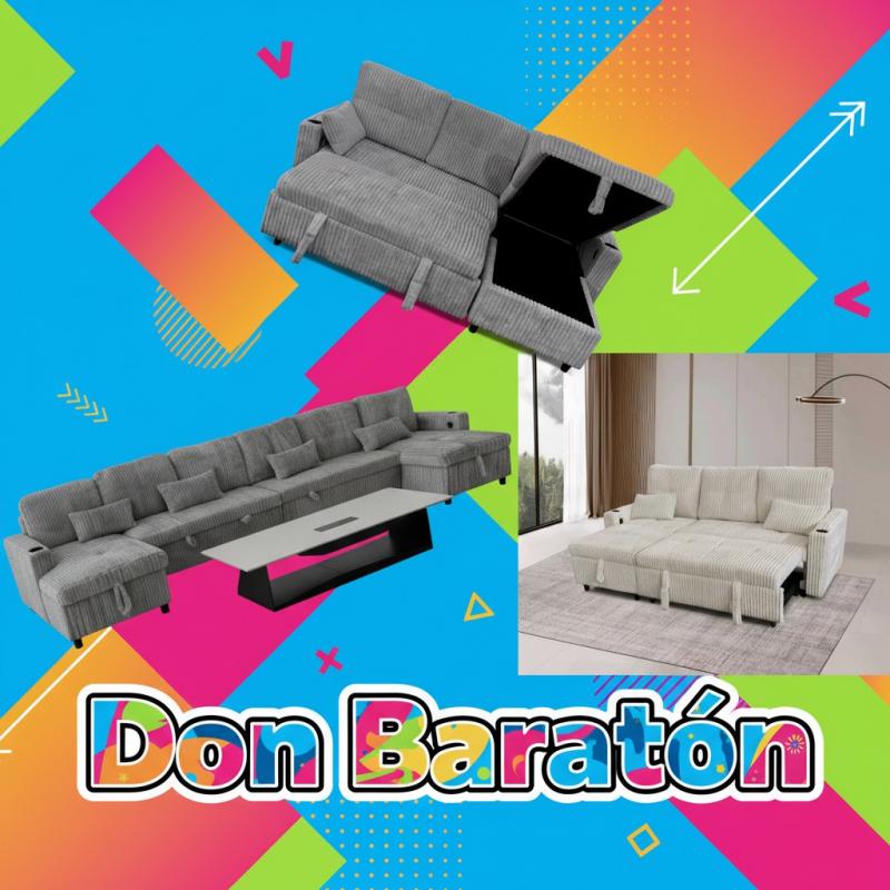 Sofá cama chaise longue reversible COSTA LUX en Dolores — diseño contemporáneo, confort inteligente de Don Baraton