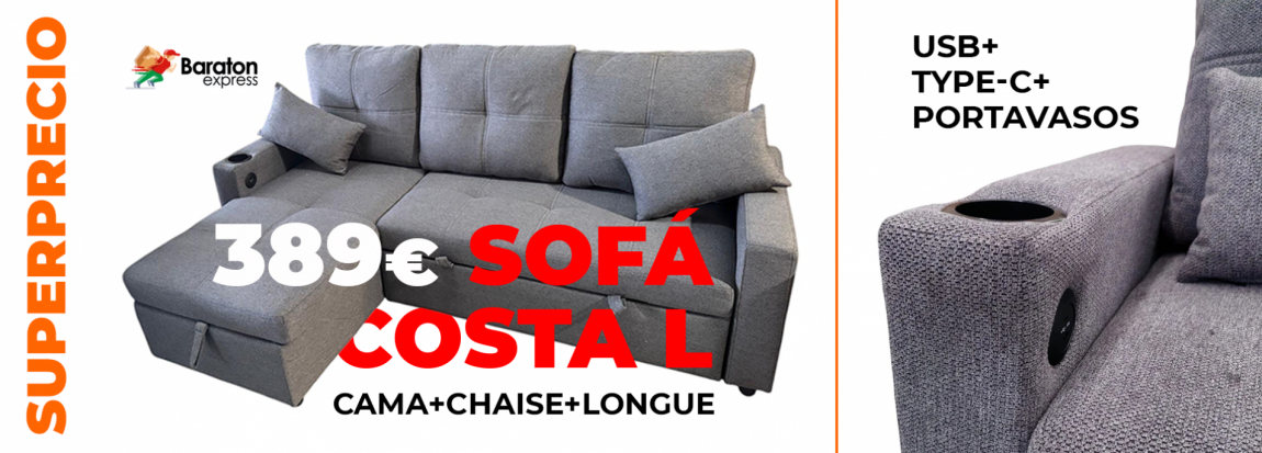 Sofá Costa L: Comodidad, estilo y funcionalidad para tu hogar