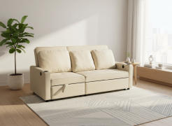 ¿Necesitas un sofá en Torrevieja con urgencia? Sofá cama lineal Costa R beige, 210 cm.