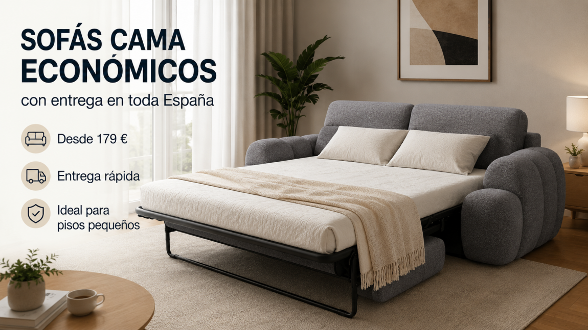 Dónde comprar un sofá cama barato con envío a toda España