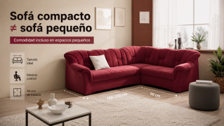 ¿Qué tamaño debe tener un sofá compacto?
