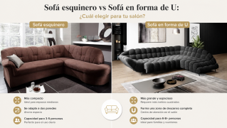 Sofá angular o sofá en U - ¿cuál es realmente la diferencia?