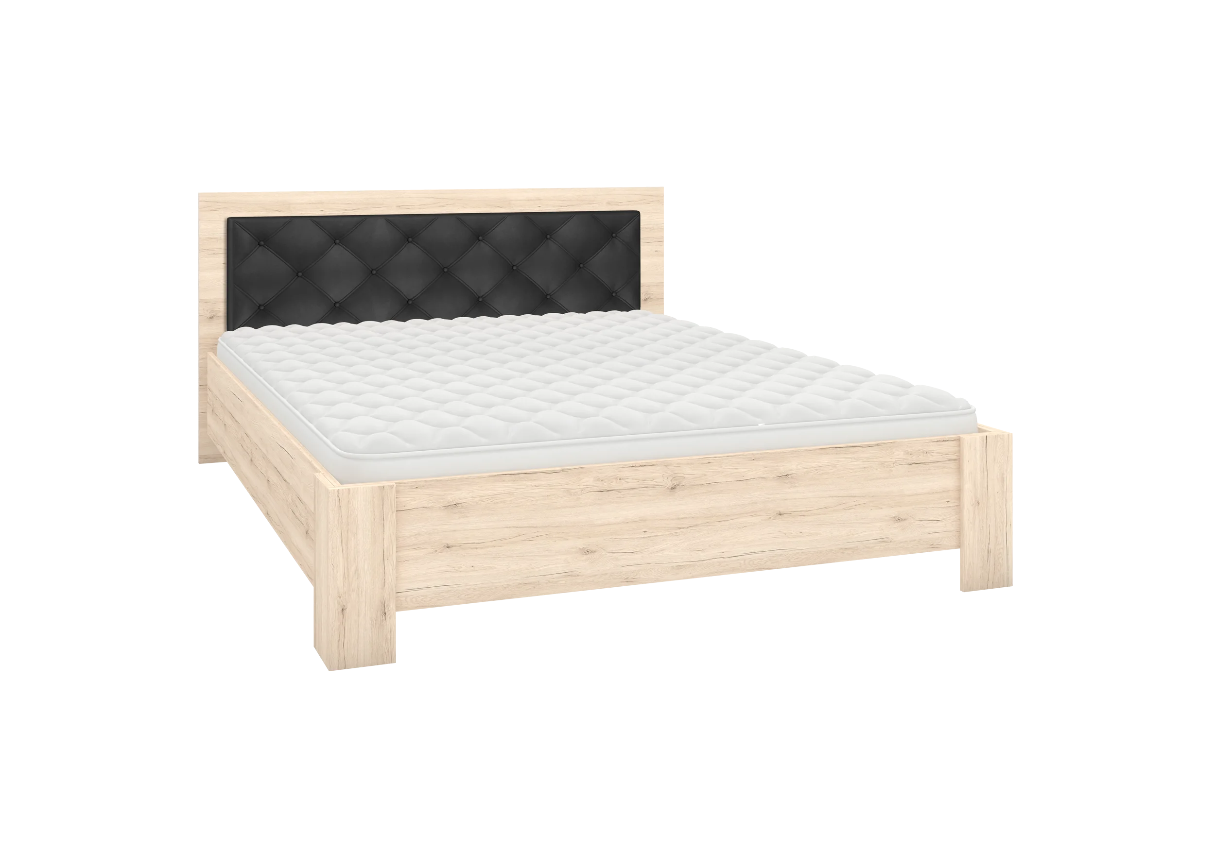 Cama con somier de láminas