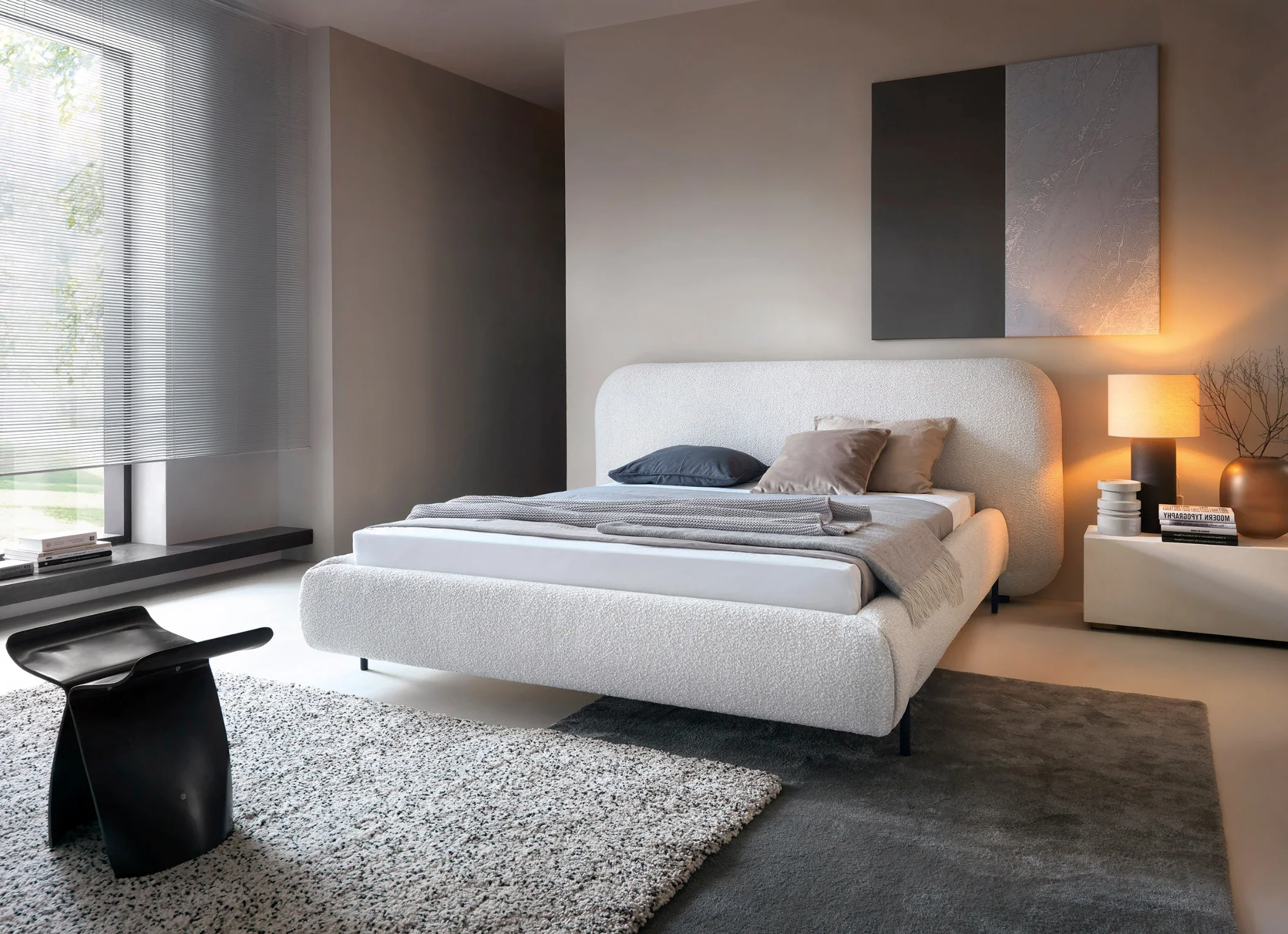 CAMA CANAPÉ 160X200 CON SOMIER I PATAS ALTAS POINTT BEIGE OFERTA