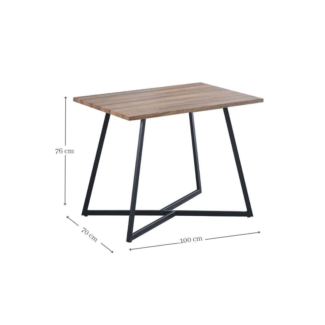 MESA COCINA FIJA T/MDF MOD.KIRBY NEGRO