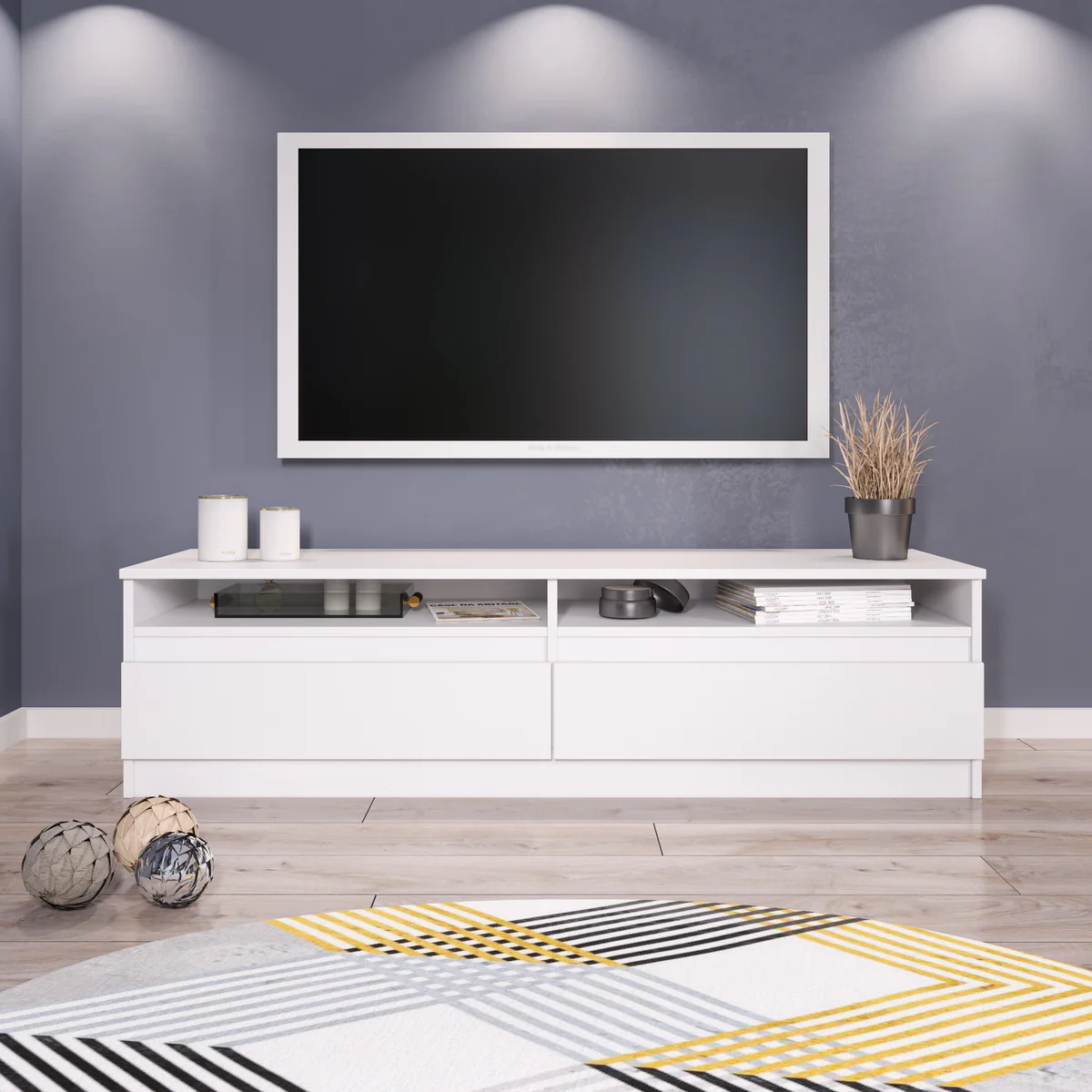 Muebles TV - LALA 140, blanco mate