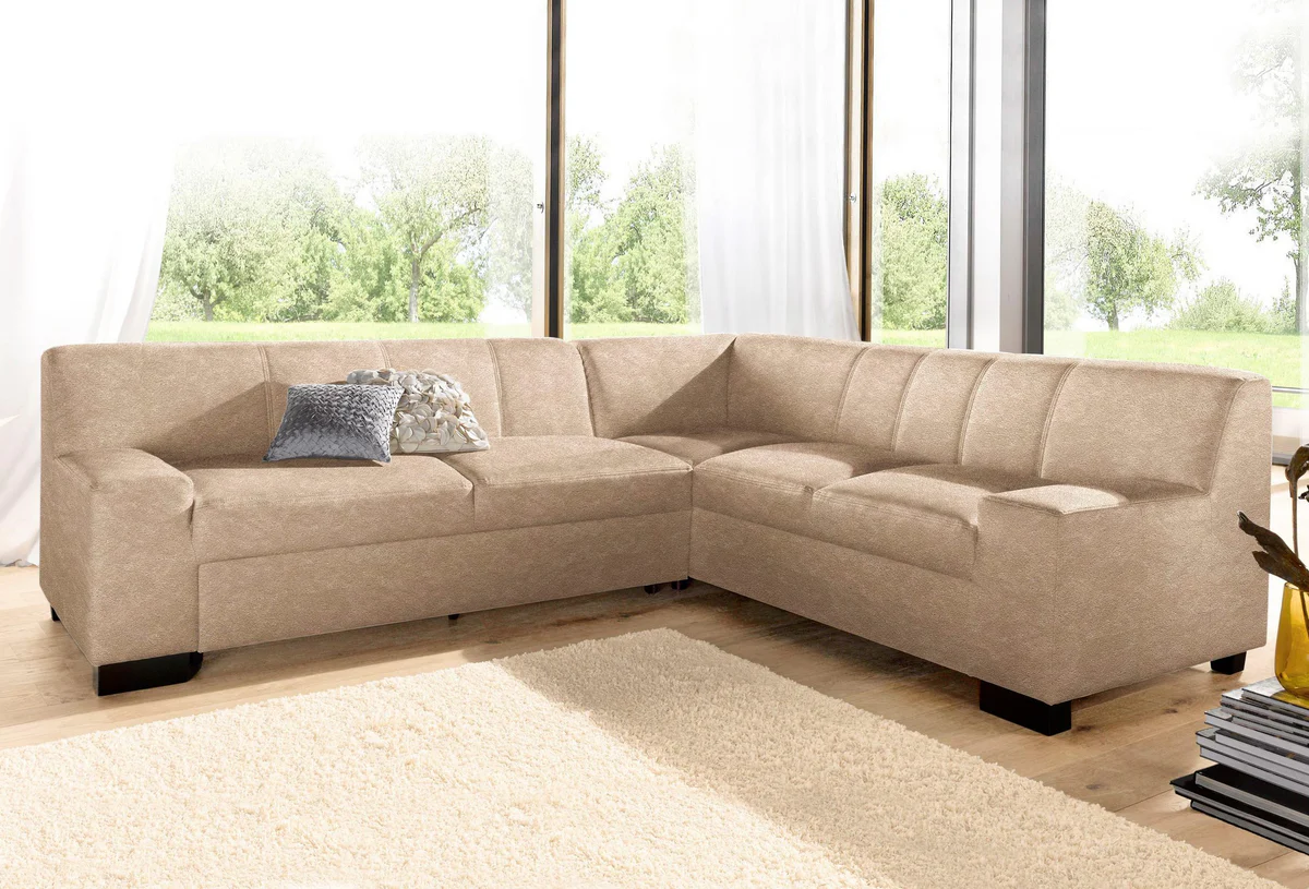 Sofa - Norma, Artículo no. 2910030183, (ancho x alto x fondo): 247 cm x 77 cm x 212 cm Beige, Tela