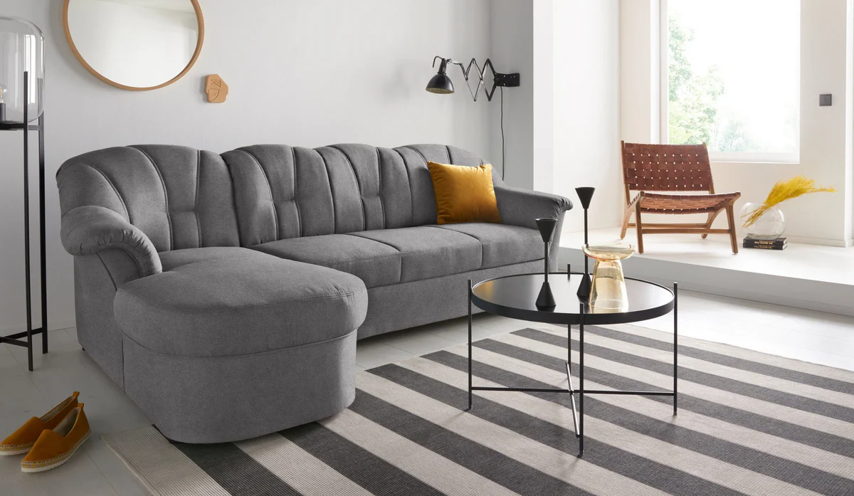 Sofa - Papenburg Gris, (ancho x alto fondo): 235 cm 84 142 cm, Artículo no. 3078671748