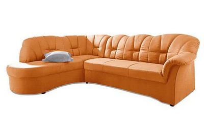 Sofa - Papenburg Artículo no. 9327102021, Naranja, Polipiel, (ancho x alto fondo): 241 cm 82 178