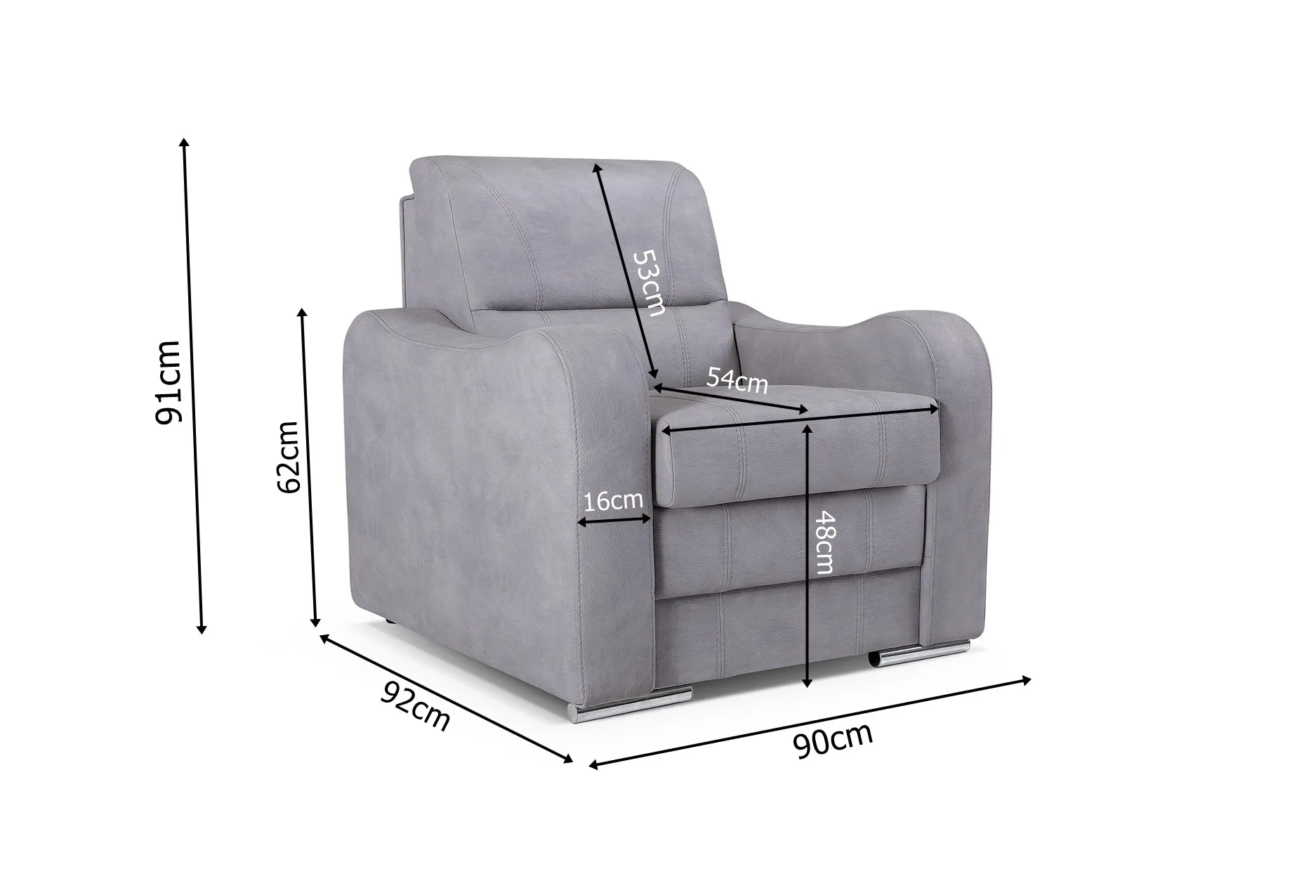 SILLÓN MODERNO I DISEÑO CONFORT Y FUNCIONALIDAD CON ARCÓN WENUS GRIS