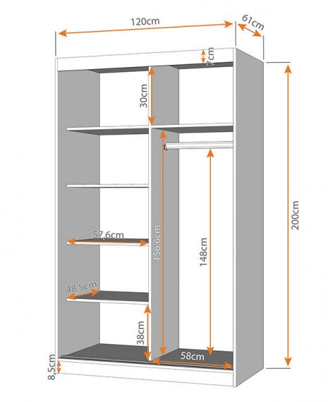 Foto Armario 120 cm - NEOMI 1, roble