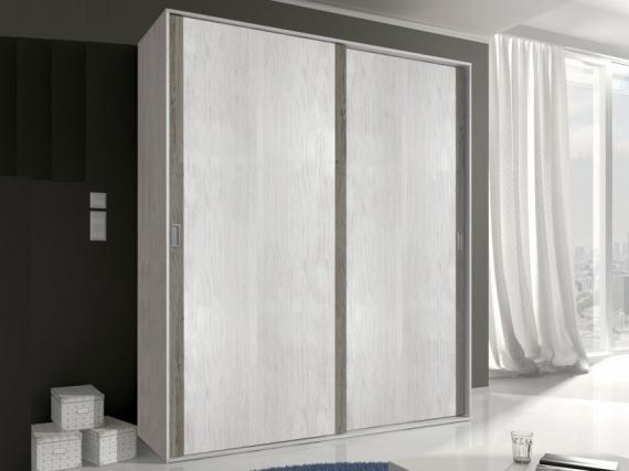 Foto Armario moderno, 2 puertas correderas – Lara, blanco