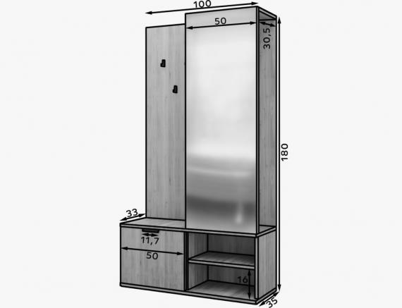 Foto Mueble recibidor Negro - Oturra