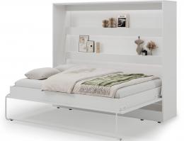 Cama abatible 140 x 200 cm - Apertura horizontal manual Con LEDs blanco + Colchón DEVESTO