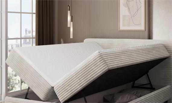 Foto Cama Boxspring Premium  PISA  160x200 – El Descanso de Lujo con Almacenaje Inteligente