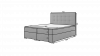 Foto Cama Boxspring tapizada, con colchón, cabecero y topper – Inez, Blanco/Polipiel