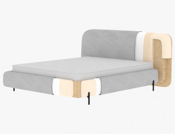 Foto CAMA CANAPÉ 160X200 CON SOMIER I PATAS ALTAS POINTT BEIGE OFERTA