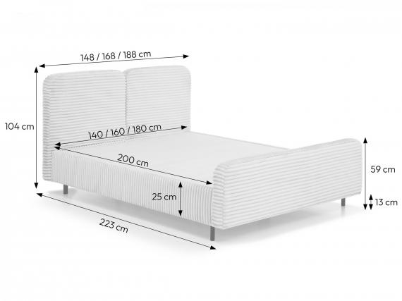 Foto Cama+colchon+tooper+contenedor de ropa - crema - LIMA