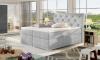 Photo BOXSPRING CONTINENTAL BED GREY BALVIN