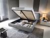 Foto Cama con somier metálico, sistema elevador de gas y arcón de almacenamiento POINTT gris