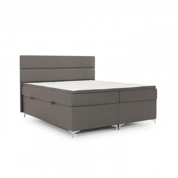 Foto Cama continental - 160x200 cm - gris - AMADEO