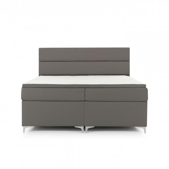 Foto Cama continental - 160x200 cm - gris - AMADEO