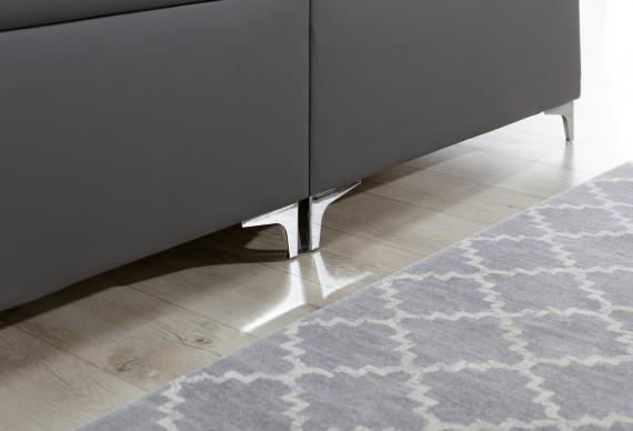 Foto Cama continental - 160x200 cm - gris - AMADEO
