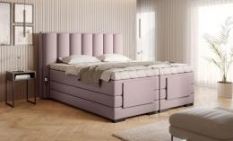 Cama Continental Con Ajuste Eléctrico - Veros, Rosa, 140 x 200cm