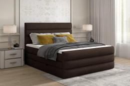 Cama Continental Con Contenedor - Cande, 140 x 200cm, kronos 19/tela