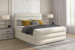 Cama Continental Con Contenedor - Cande, 140 x 200cm, sawana 05/tela