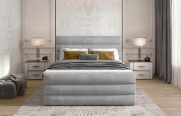 Cama Continental Con Contenedor - Cande, 160 x 200cm, kronos 19/tela