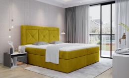 Cama Continental Con Contenedor - Idris, 140 x 200cm, Amarillo