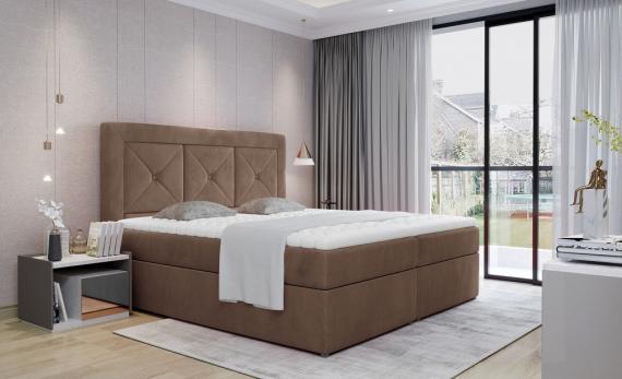 Foto Cama Continental Con Contenedor  -  Idris, 160 x 200cm, Beige