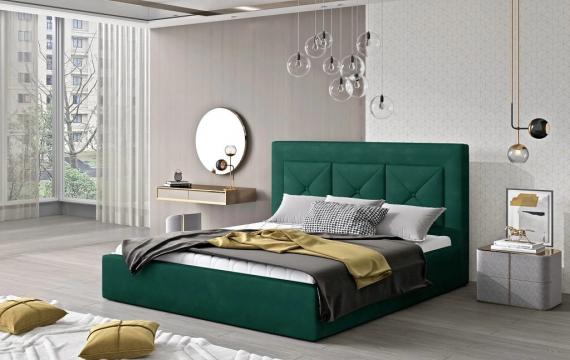 Foto Cama de matrimonio estilo moderno - Cloe, gris, 180*200