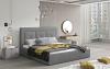 Foto Cama de matrimonio estilo moderno, estructura de metal, elevación de gas, almacenaje  140/160/180/200 x 200cm - Cloe, Gris