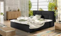 Cama elegancia combinada con comodidad - Latina, 140 x 200cm, Negro