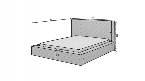 Foto Cama - estructura de metal, elevación a gas, compartimento de almacenamiento - Princce, Blanco