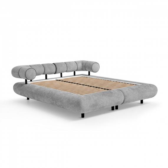 Foto Cama estructura de metal elevador de gas cajón de cama - LUXOR Gris