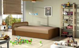 Cama infantil PARYS 80x190 + arcon, marrón