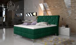 Cama matrimonial Boxspring - ADELE, 140 x 200cm, Verde