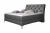 Cama matrimonial Boxspring - ADELE, 180 x 200cm, Gris claro