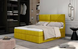 Cama matrimonial Boxspring - AMBER, Verde, 140 x 200cm