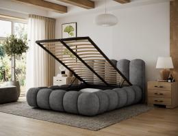 CAMA MATRIMONIAL TAPIZADA CON ARCÓN CONTENEDOR OLOROSO