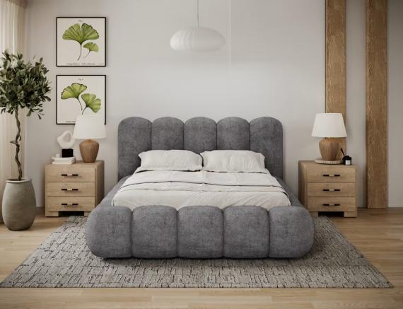 Foto CAMA MATRIMONIAL TAPIZADA CON ARCÓN CONTENEDOR OLOROSO