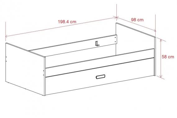 Foto CAMA NIDO CON FRONTAL MOD.CHAMPION CAMBRIA-BLANCO