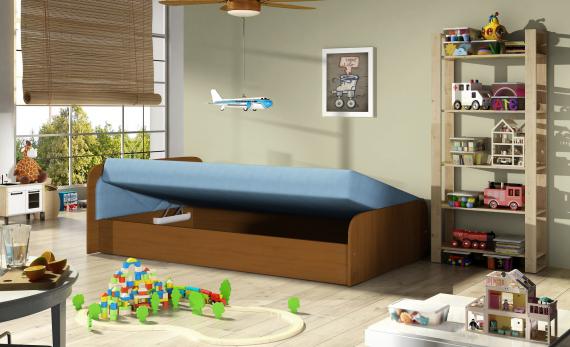 Foto Cama infantil PARYS 80x190 + arcon, azul