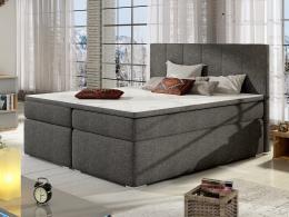 Cama tapizada con arcones – Bolero, Gris oscuro, 160 x 200cm