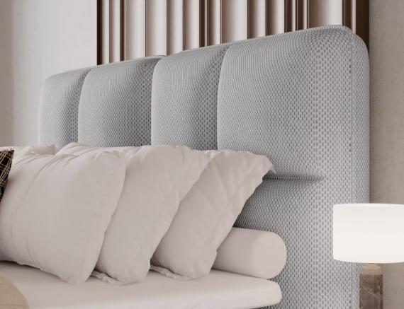 Foto CAMA TAPIZADA CON COLCHÓN ARCÓN Y TOPPER TONILA GRIS