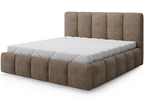 Photo Upholstered bed with storage compartment 140/160/180 x 200 cm - EDVIGE Beige