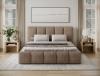Photo Upholstered bed with storage compartment 140/160/180 x 200 cm - EDVIGE Beige